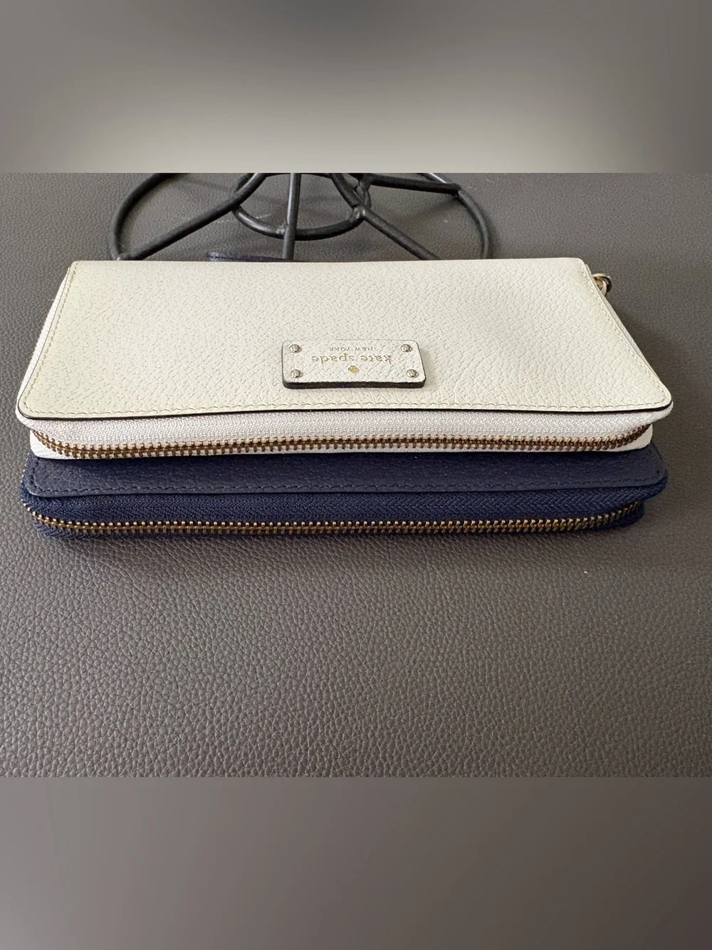 Kate Spade Anita Grove Street Two Tone Wristlet Clutch Wallet